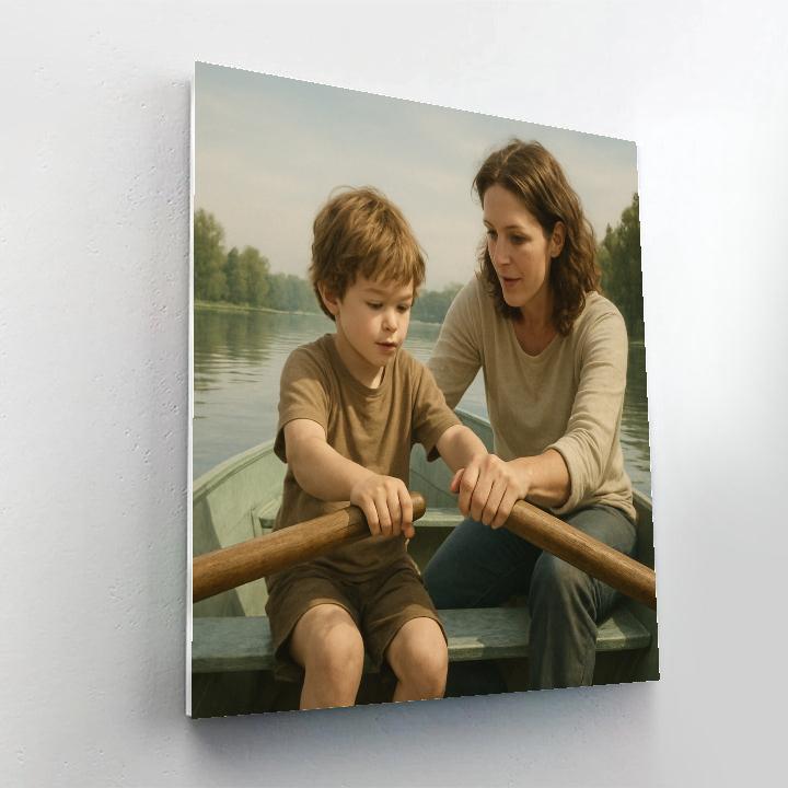 Boat Row Teaching paint by numbers
