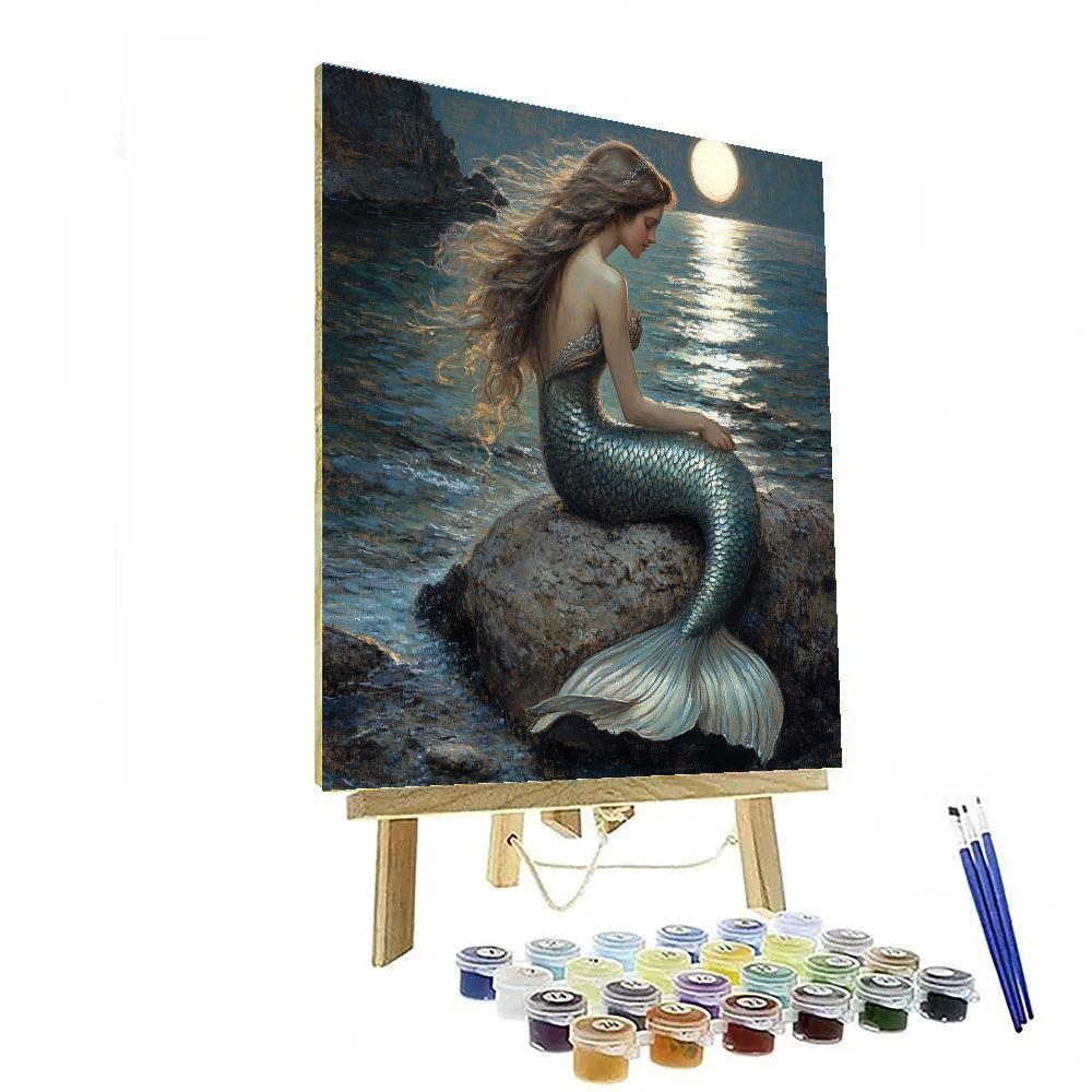 John William Waterhouse Inspired Mermaid Lament Number painting
