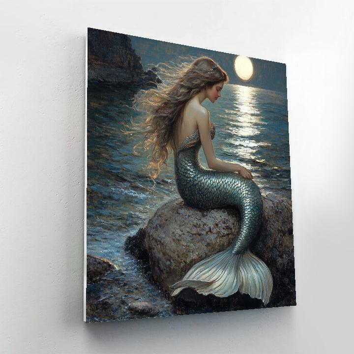 John William Waterhouse Inspired Mermaid Lament Number painting