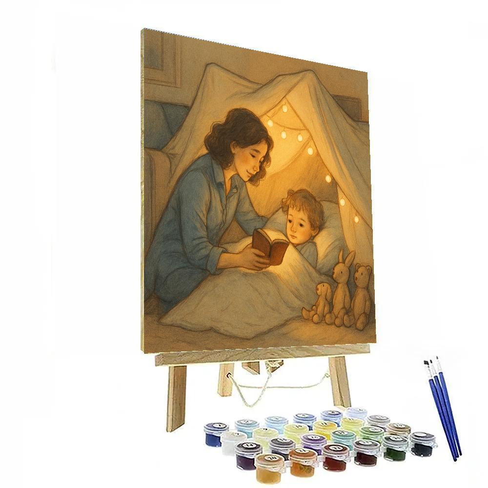 Blanket Fort Bedtime Number painting
