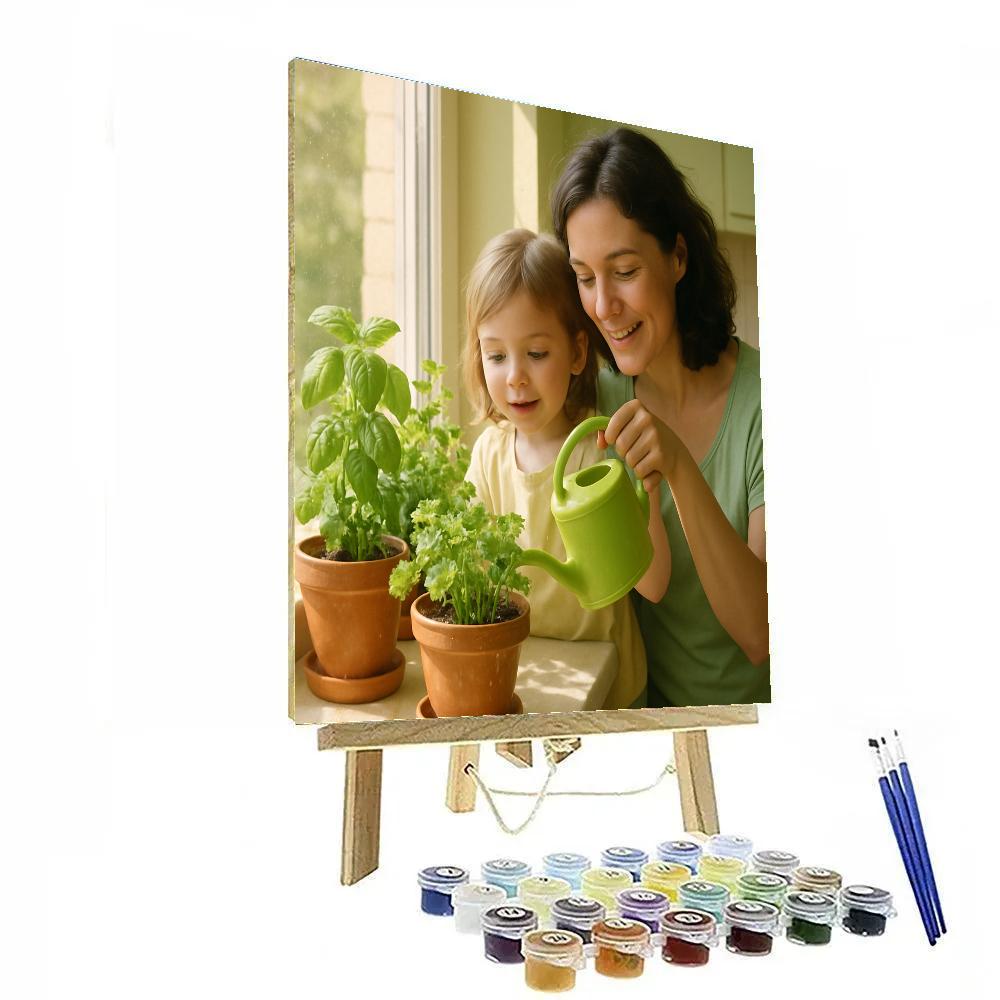 Window Garden Watering DIY paint by numbers