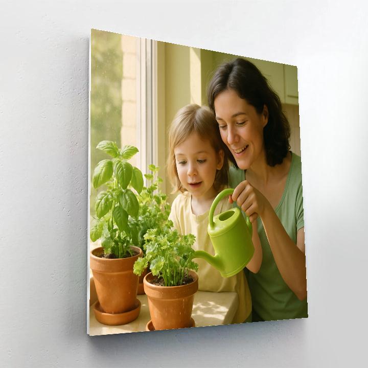 Window Garden Watering DIY paint by numbers