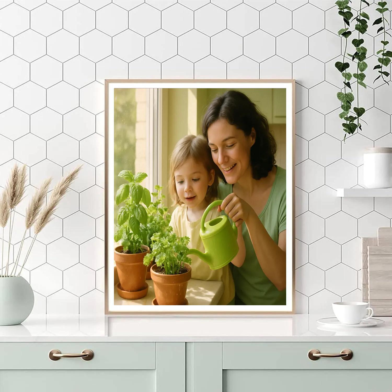 Window Garden Watering DIY paint by numbers