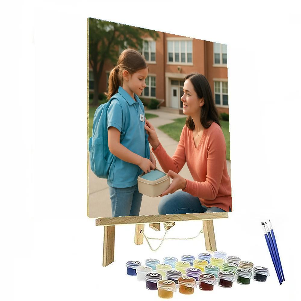 First Day Lunchbox Smile paint by color