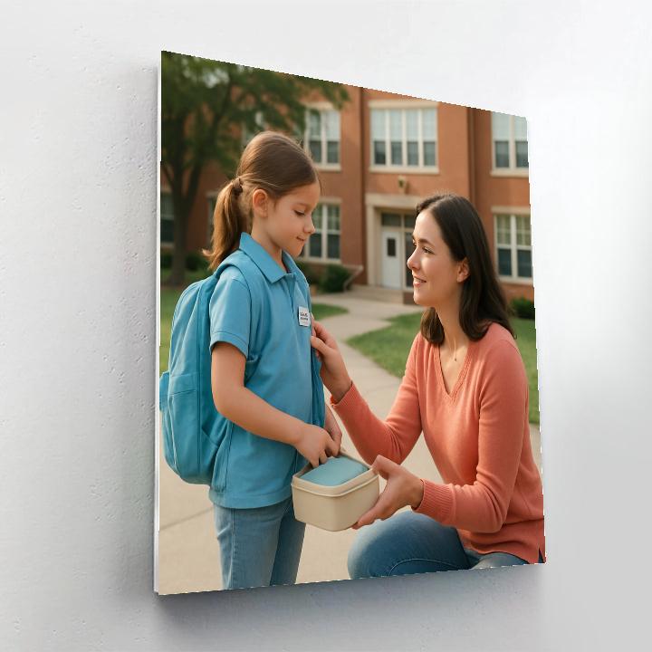 First Day Lunchbox Smile paint by color