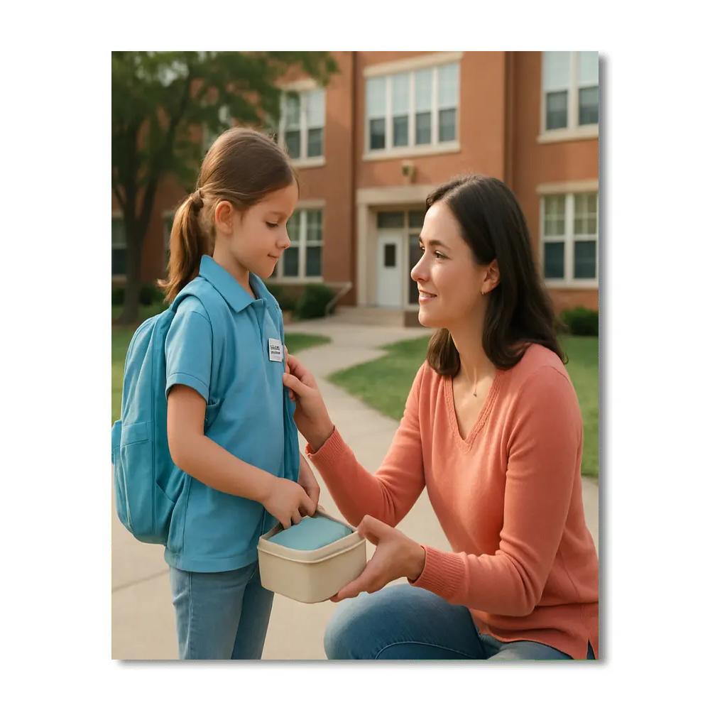 First Day Lunchbox Smile paint by color