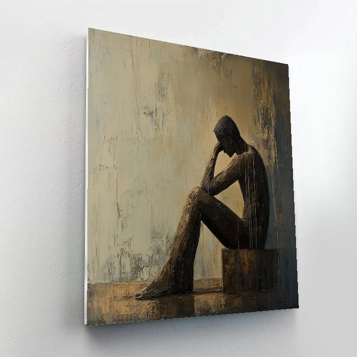 Auguste Rodin Inspired Sculptural Study paint by color