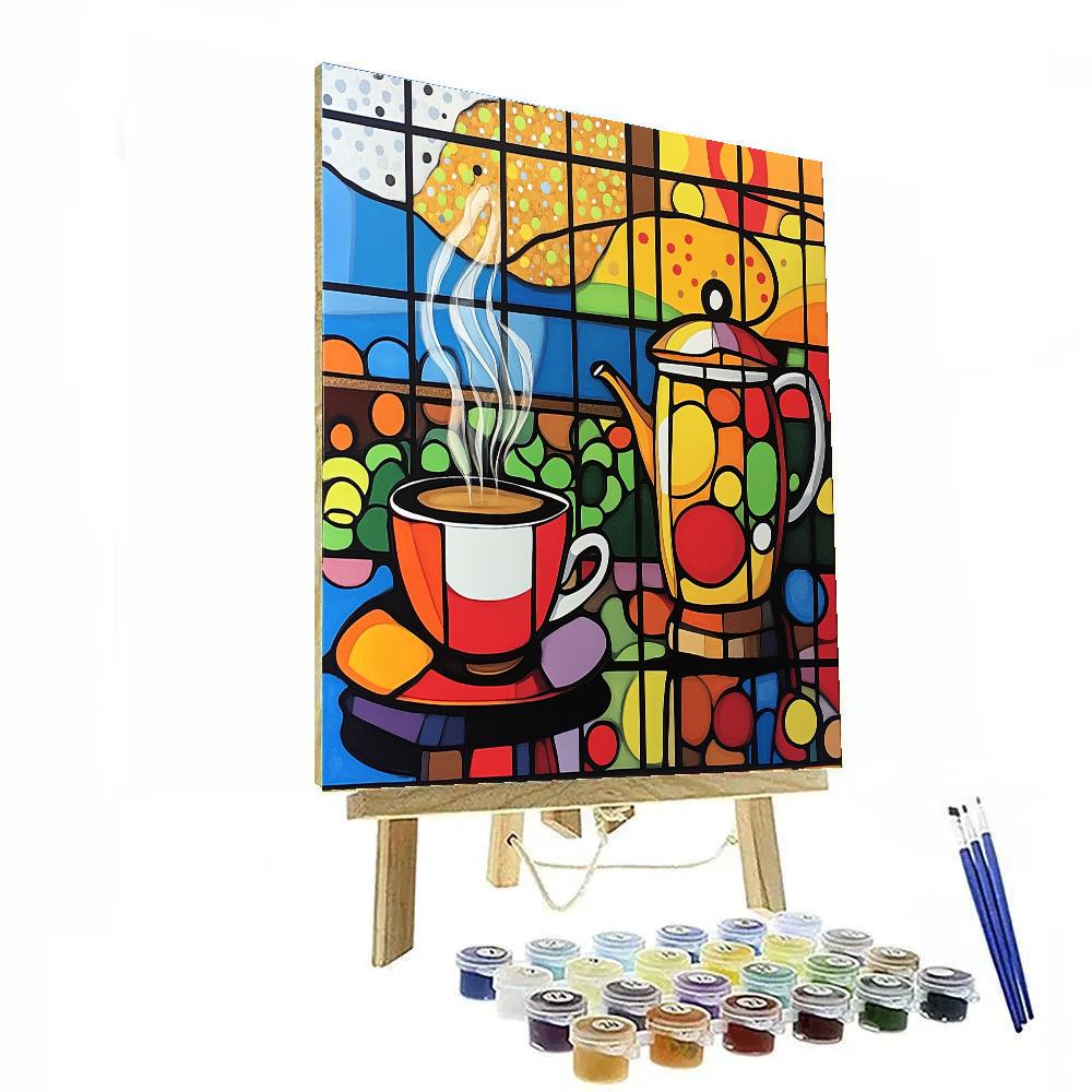 Roy Lichtenstein Inspired Still Life With Coffee painting number kit