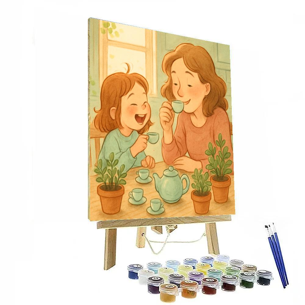 Kitchen Garden Tea Party Painting by numbers kit