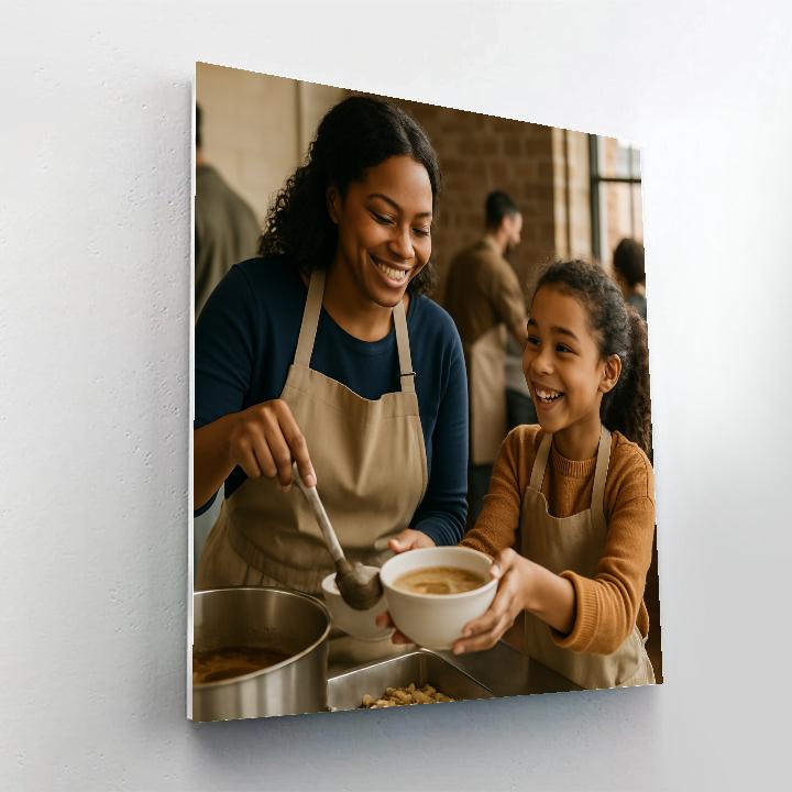 Volunteer Soup Kitchen Shift Paint by numbers art