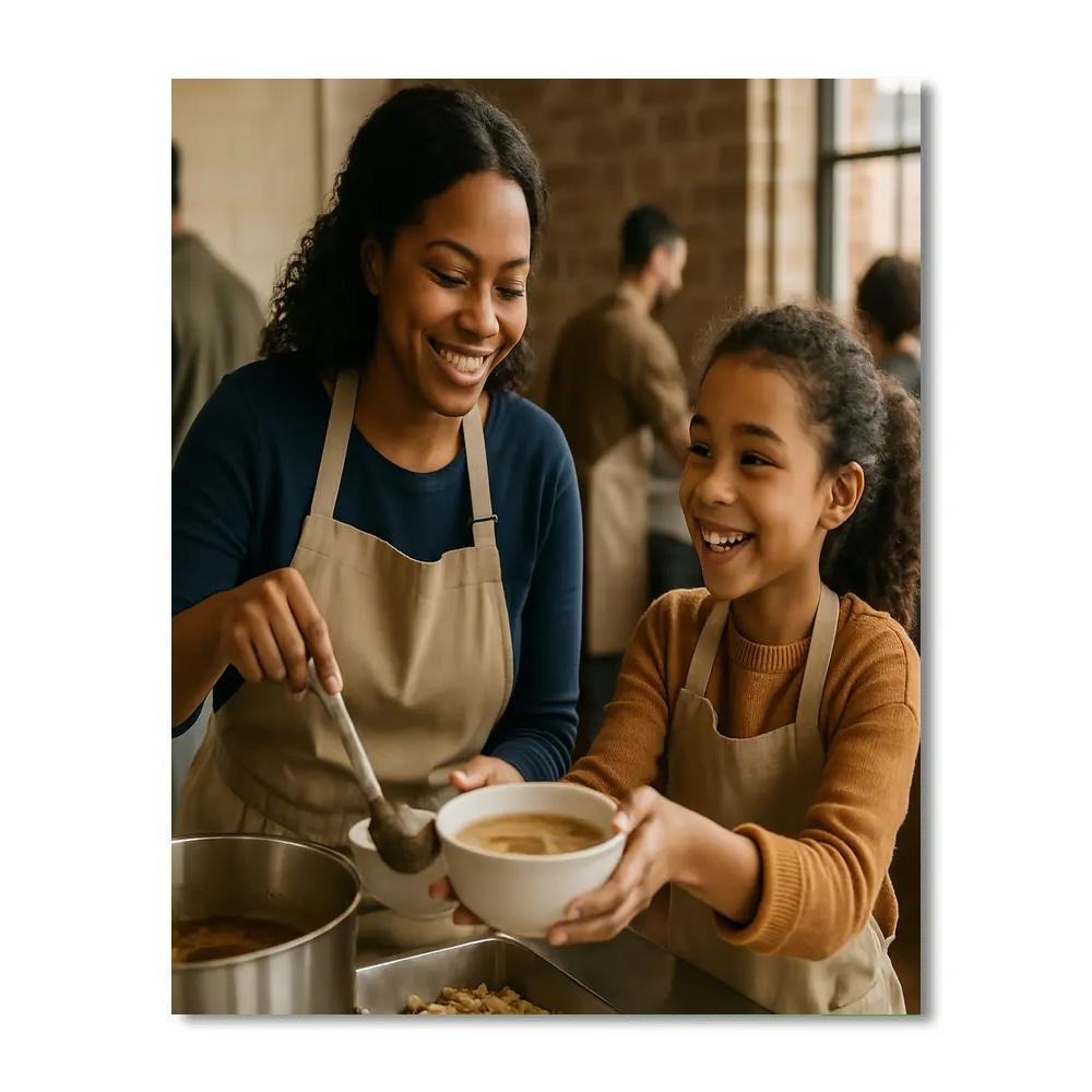 Volunteer Soup Kitchen Shift Paint by numbers art