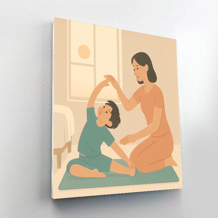 Sunrise Yoga Reach paint by numbers