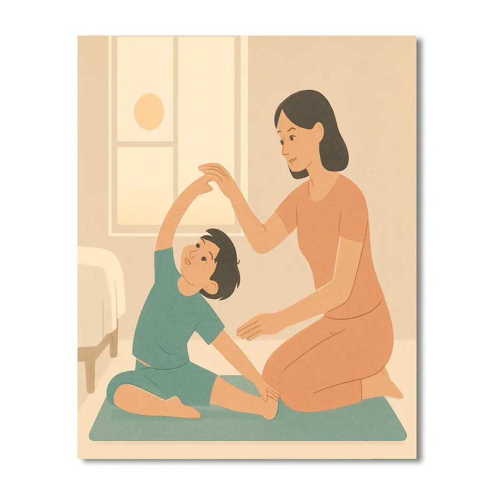 Sunrise Yoga Reach paint by numbers