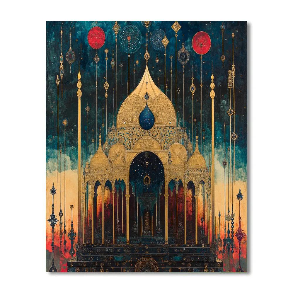 Gustave Moreau Inspired Mystic Temple paint by numbers