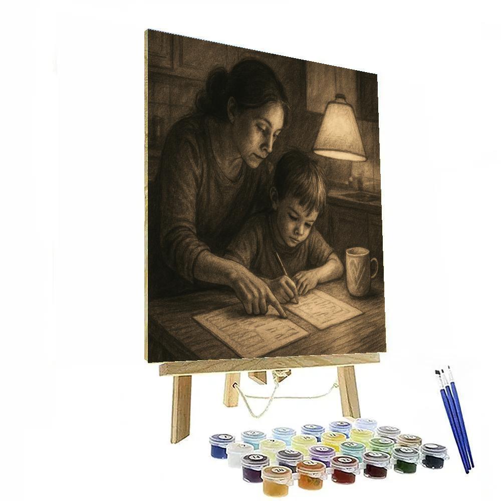 Late Night Homework Aid paint by number