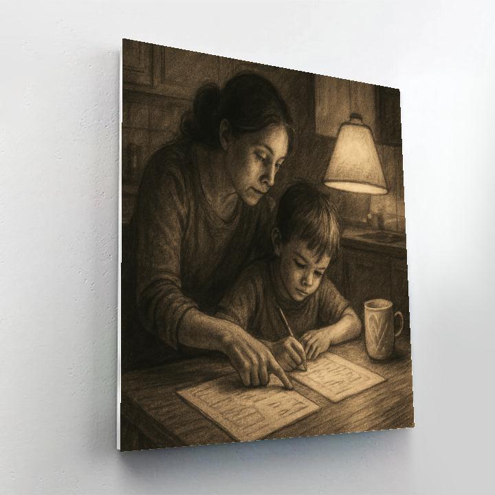 Late Night Homework Aid paint by number