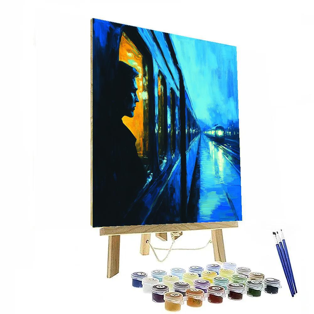 Edward Hopper Inspired Train Window Paint by numbers art