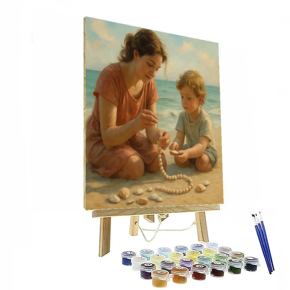 Seaside Shell Necklace Painting by numbers kit