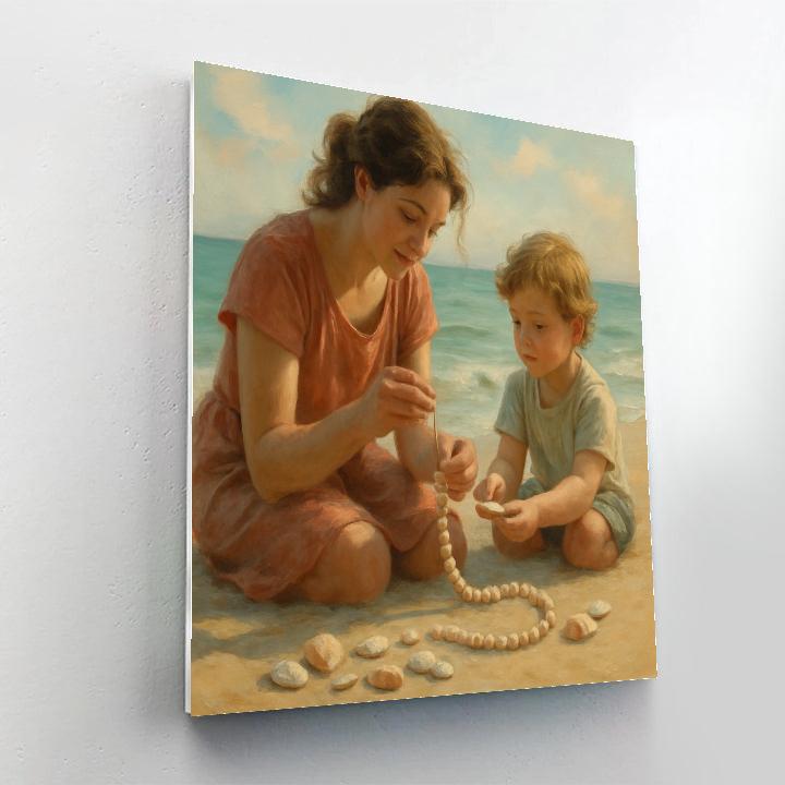 Seaside Shell Necklace Painting by numbers kit