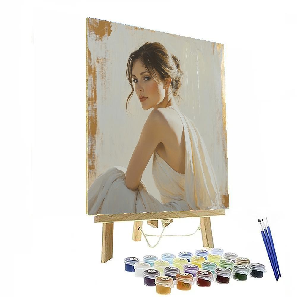 Jean Auguste Dominique Ingres Inspired Classical Dancer paint by color
