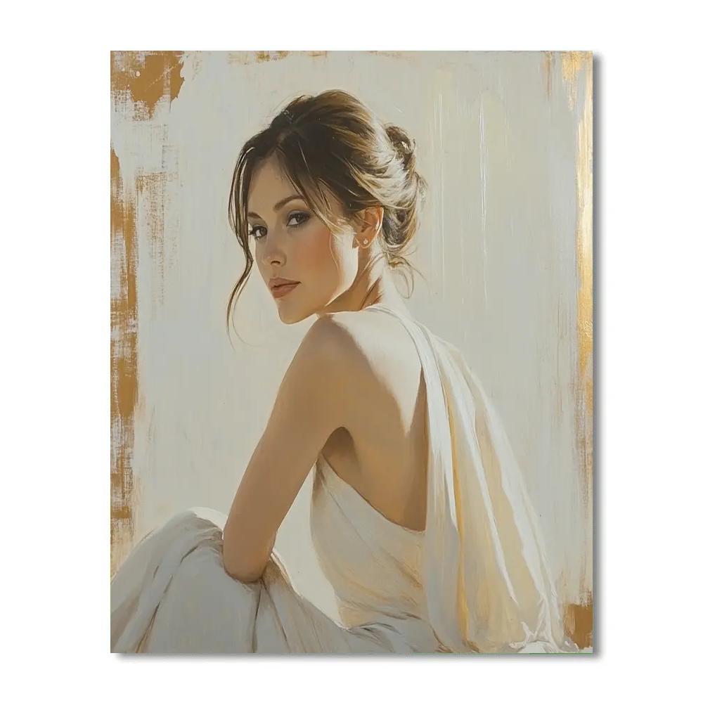 Jean Auguste Dominique Ingres Inspired Classical Dancer paint by color