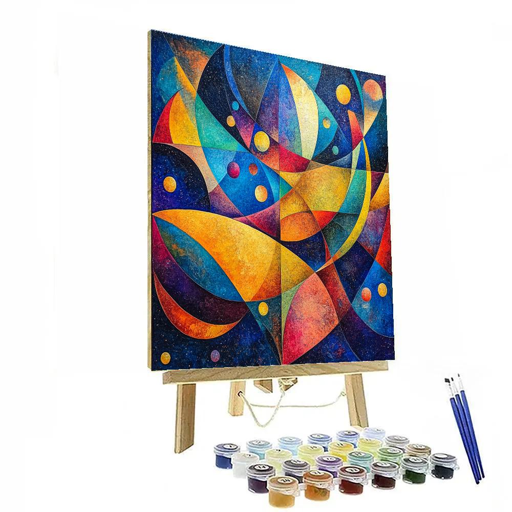 Kandinsky Inspired Meteor Study paint by number