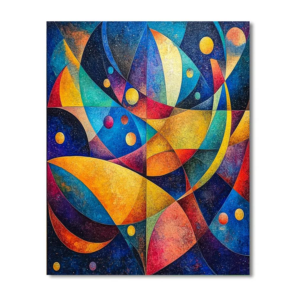Kandinsky Inspired Meteor Study paint by number