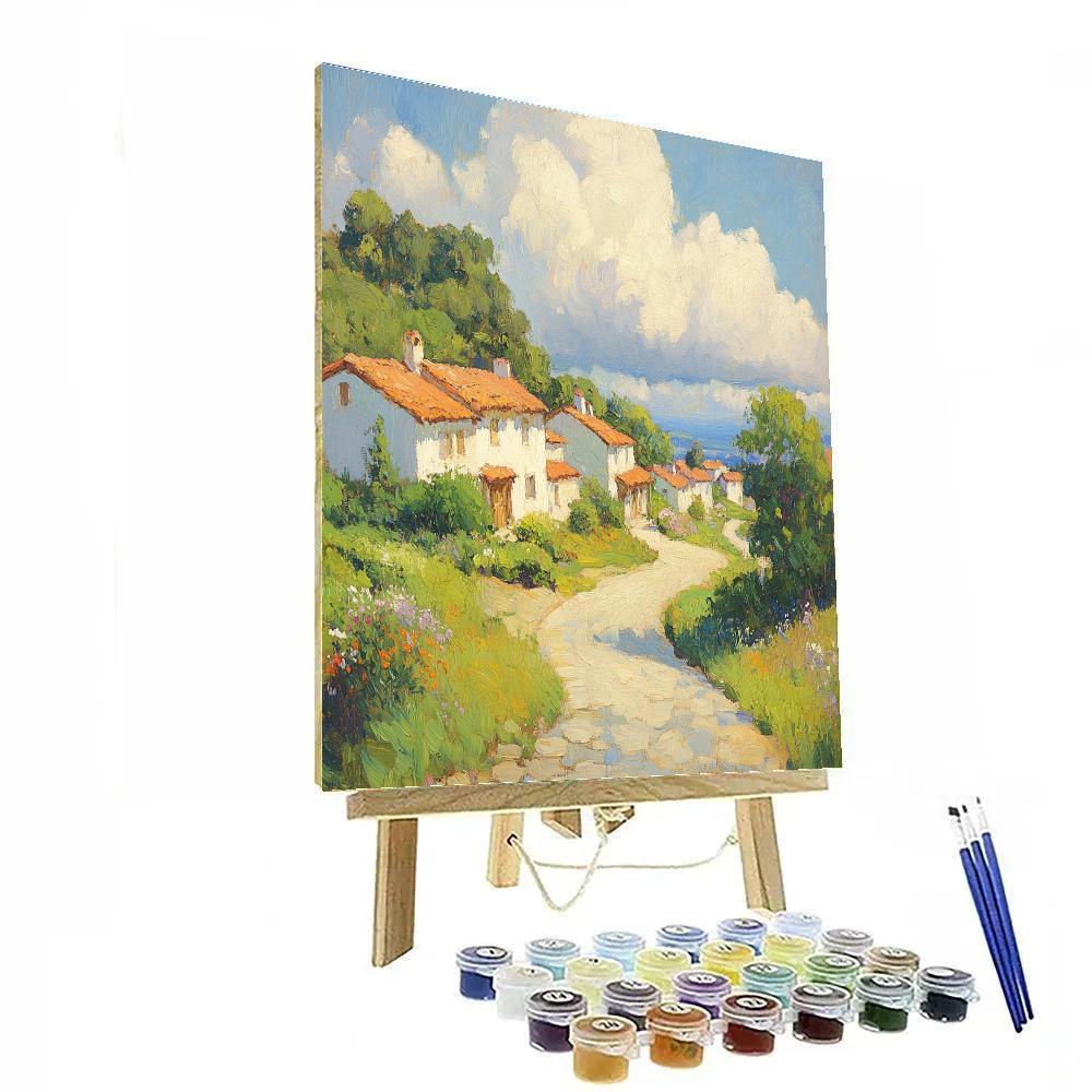 John Constable Inspired Village In Spring Numbered painting kits