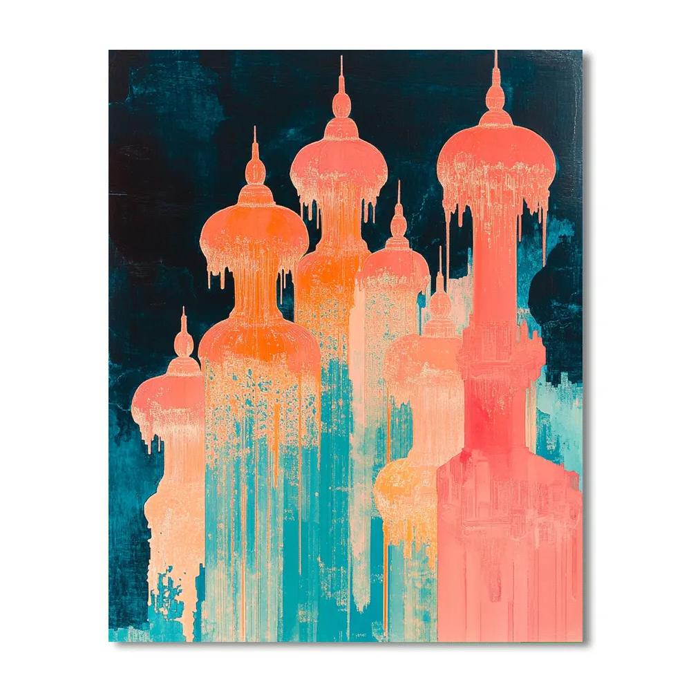 Salvador Dali Inspired Coral City DIY paint by numbers