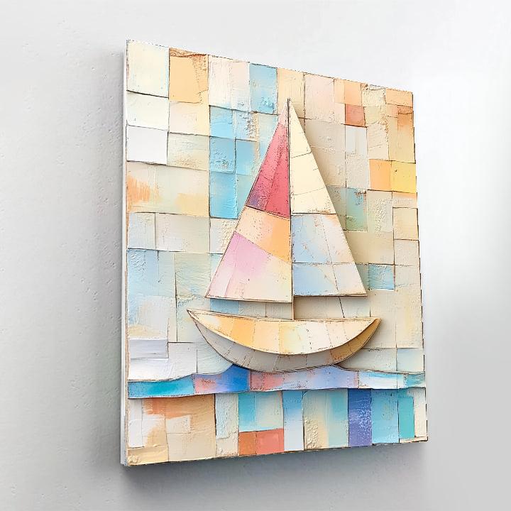Paul Klee Inspired Toy Sailboat Paint by numbers kits