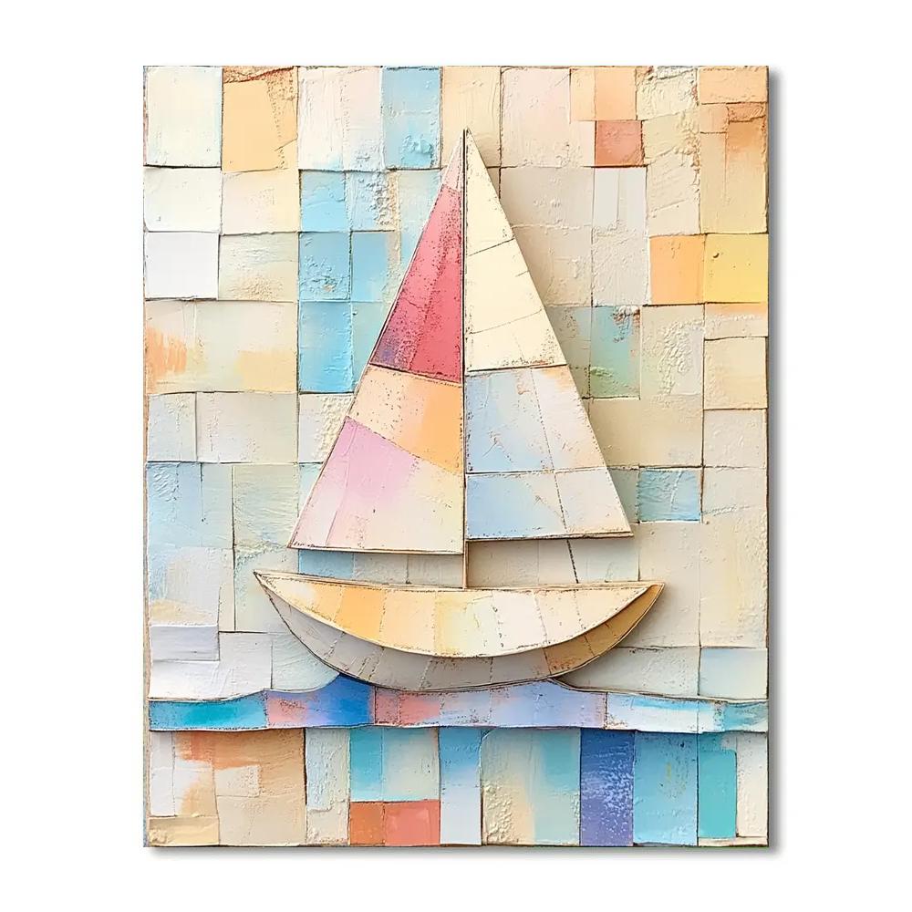 Paul Klee Inspired Toy Sailboat Paint by numbers kits