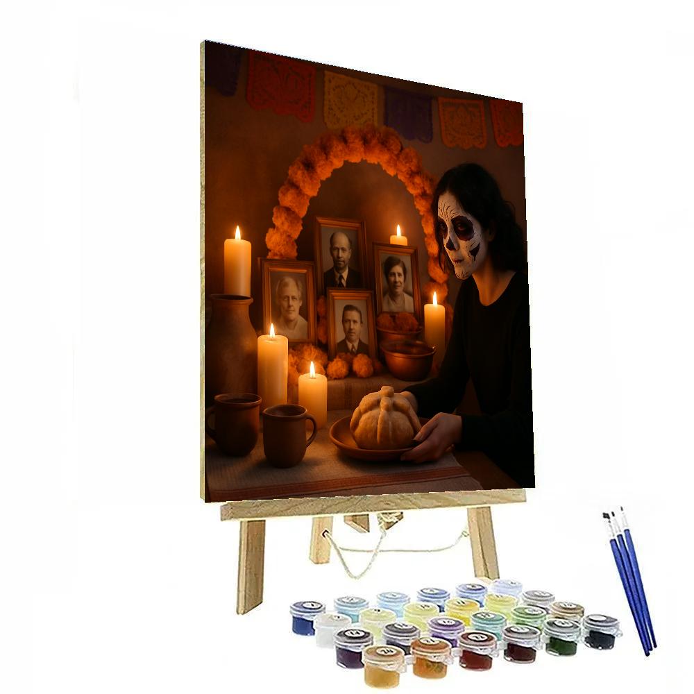 Día De Muertos Ofrenda Ritual Number painting