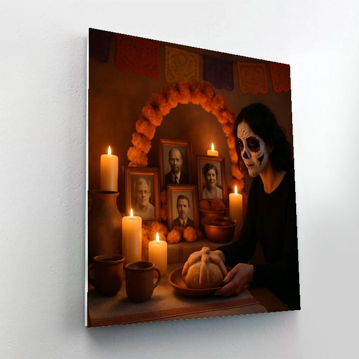 Día De Muertos Ofrenda Ritual Number painting