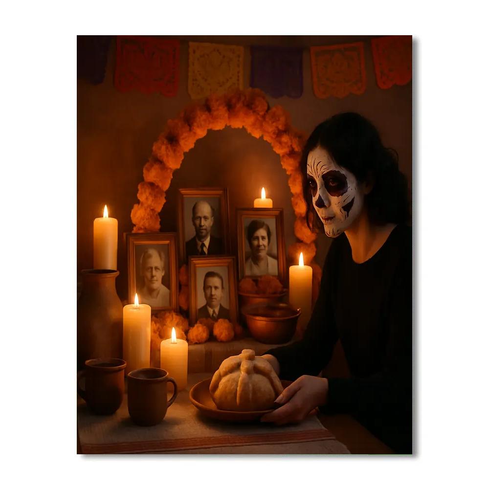 Día De Muertos Ofrenda Ritual Number painting