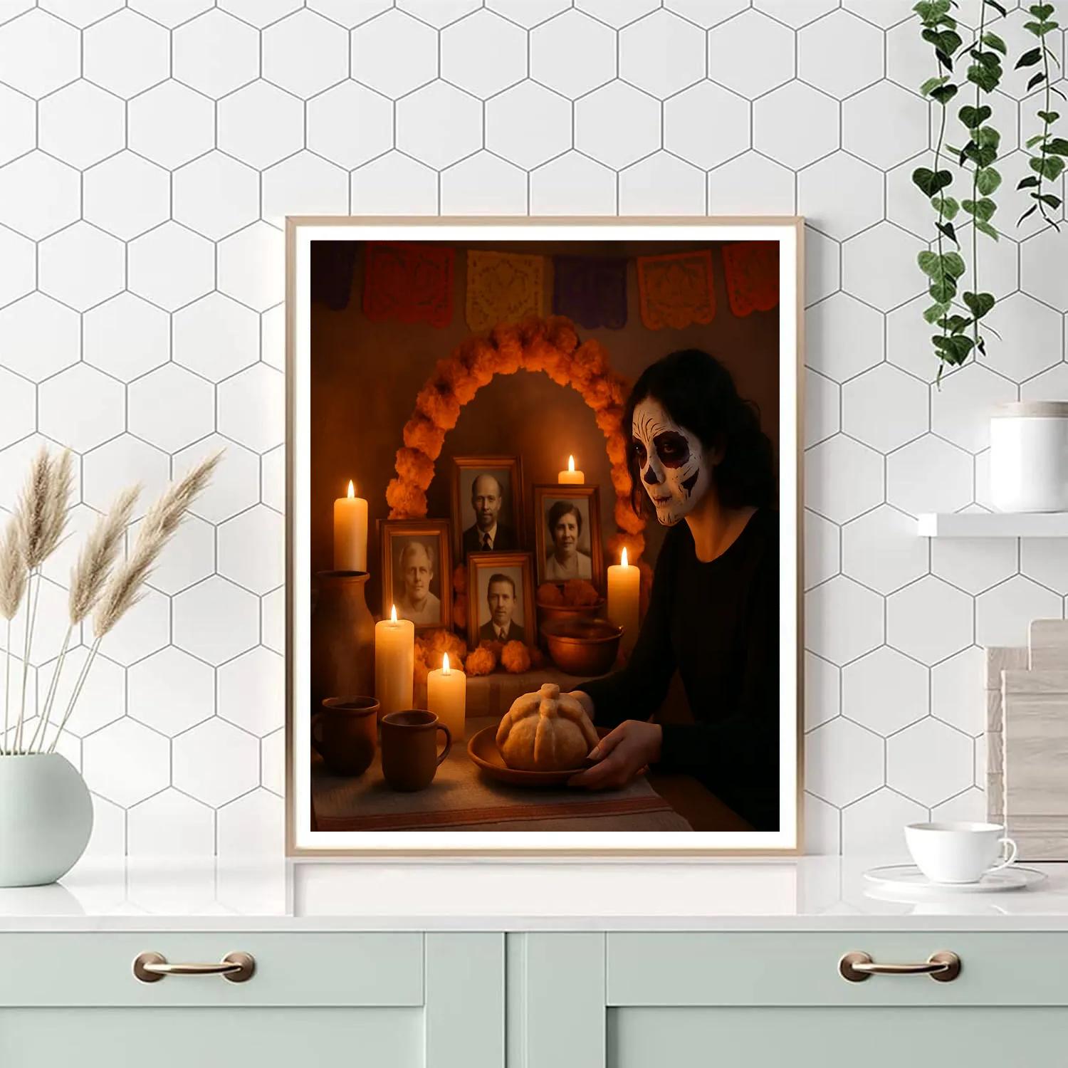 Día De Muertos Ofrenda Ritual Number painting
