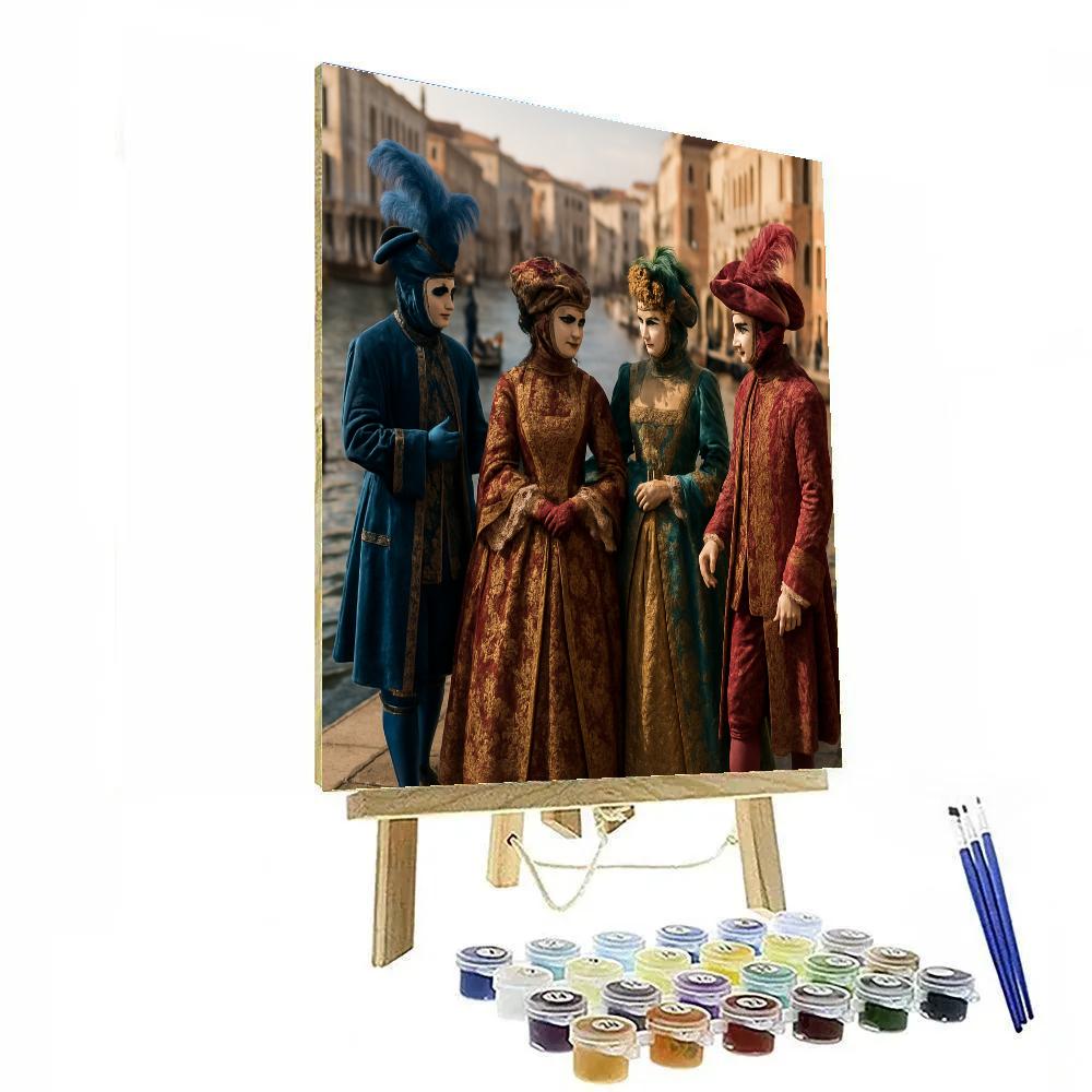 Carnival In Venice Masked Procession Paint by numbers art