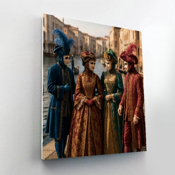 Carnival In Venice Masked Procession Paint by numbers art