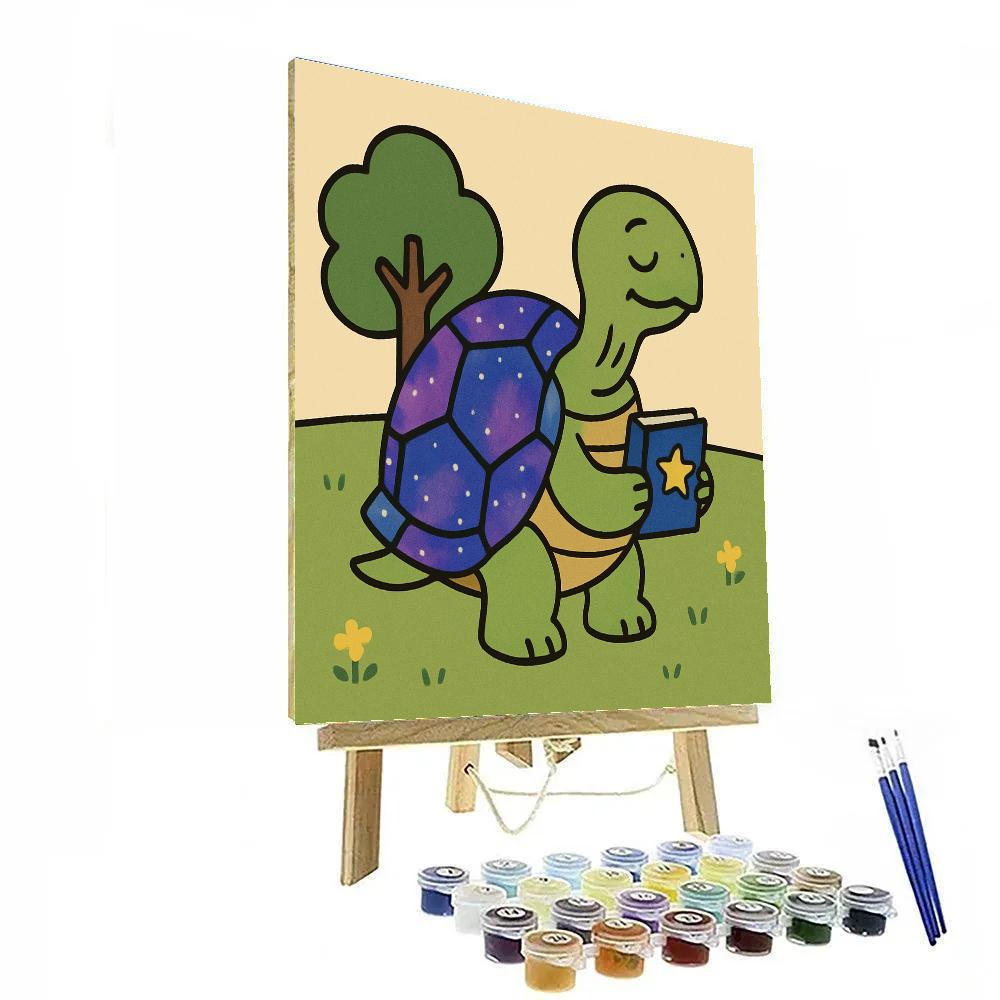 Galaxy Garden Turtle paint by numbers