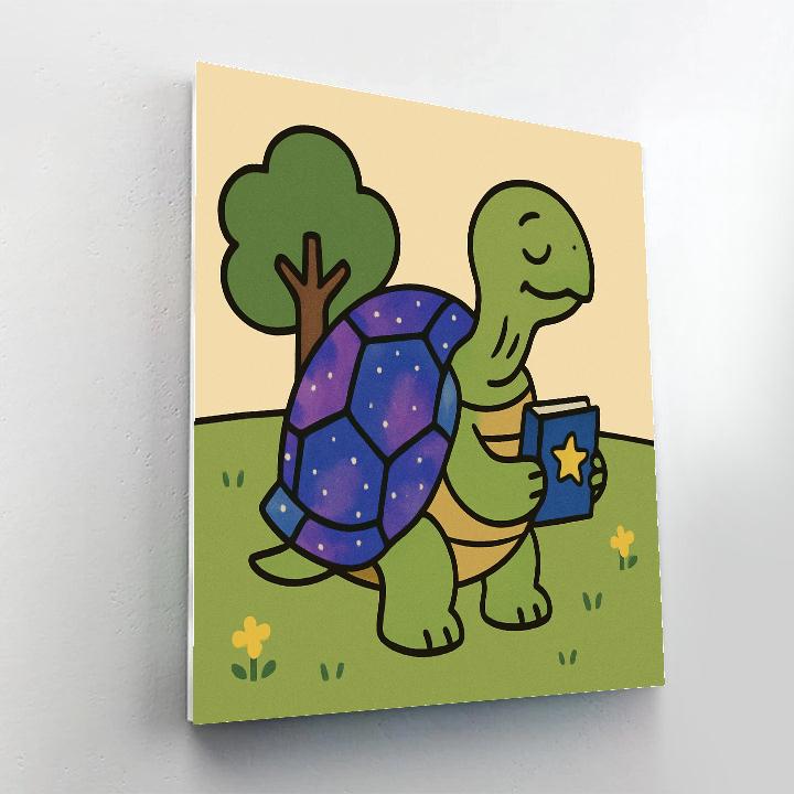 Galaxy Garden Turtle paint by numbers