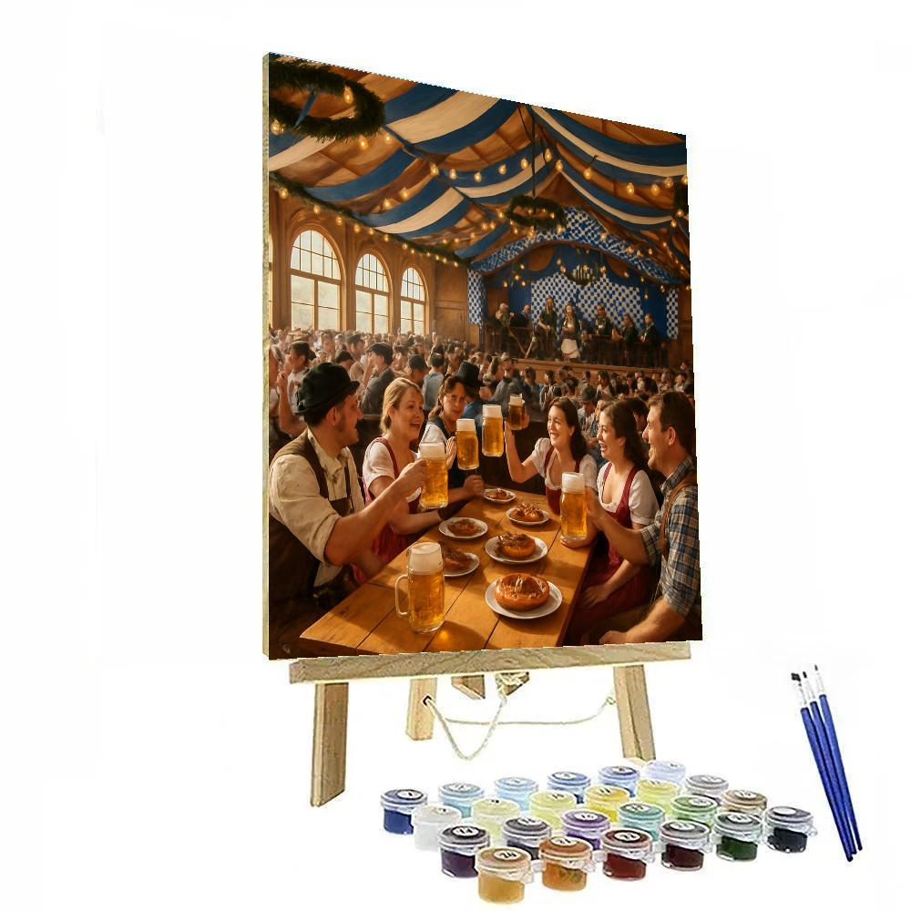 Oktoberfest Beer Garden Scene In Munich DIY paint by numbers
