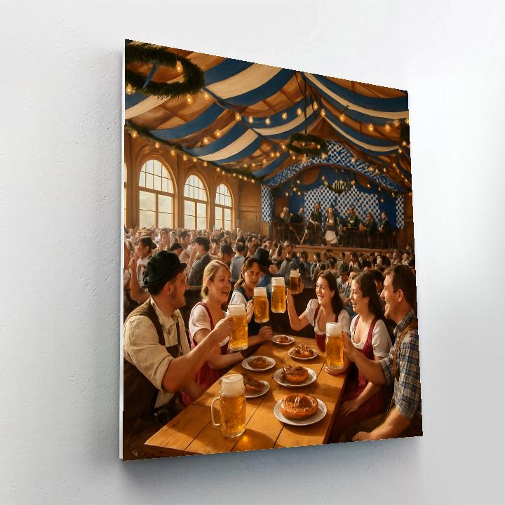 Oktoberfest Beer Garden Scene In Munich DIY paint by numbers