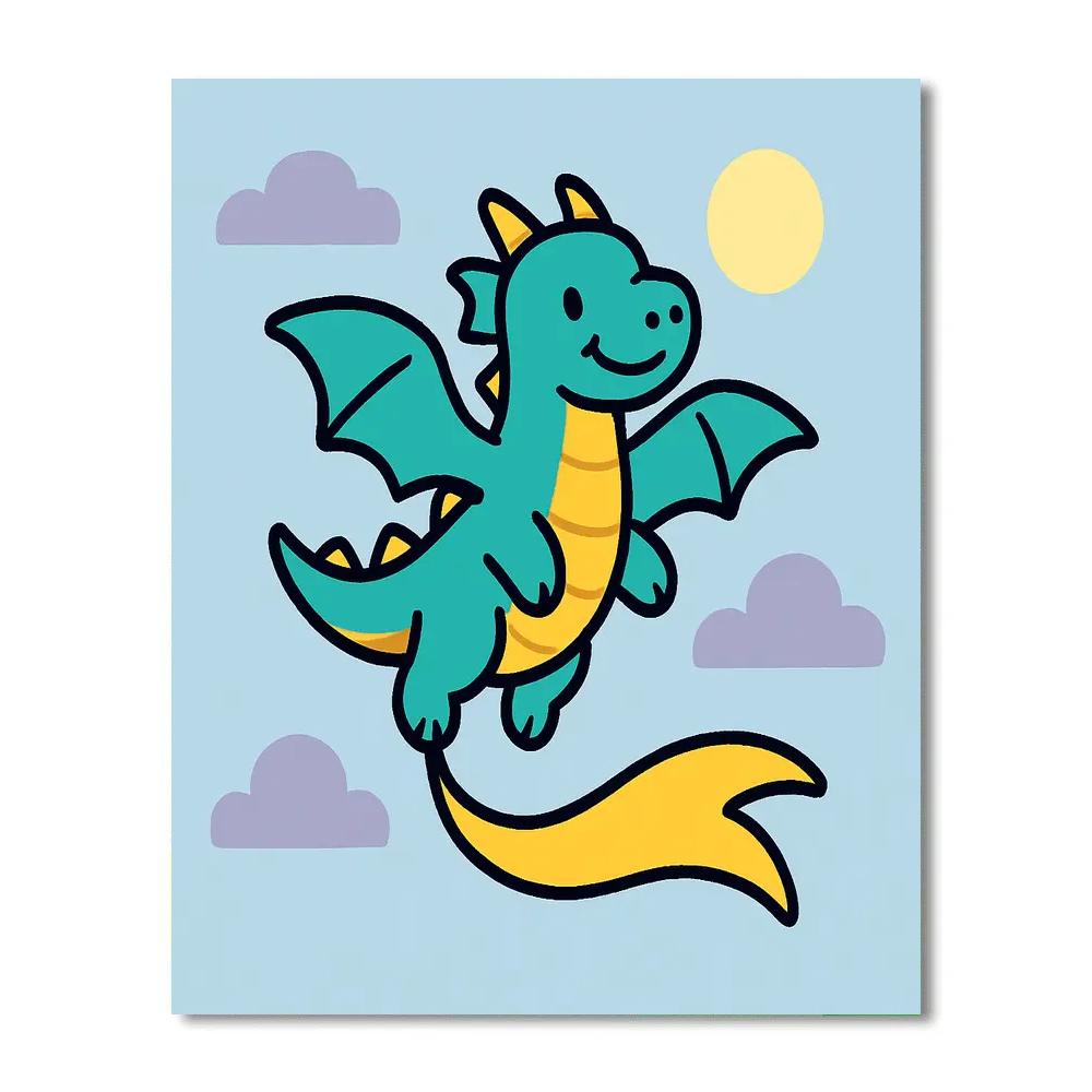 Comet Kite Dragon Painting by numbers kit