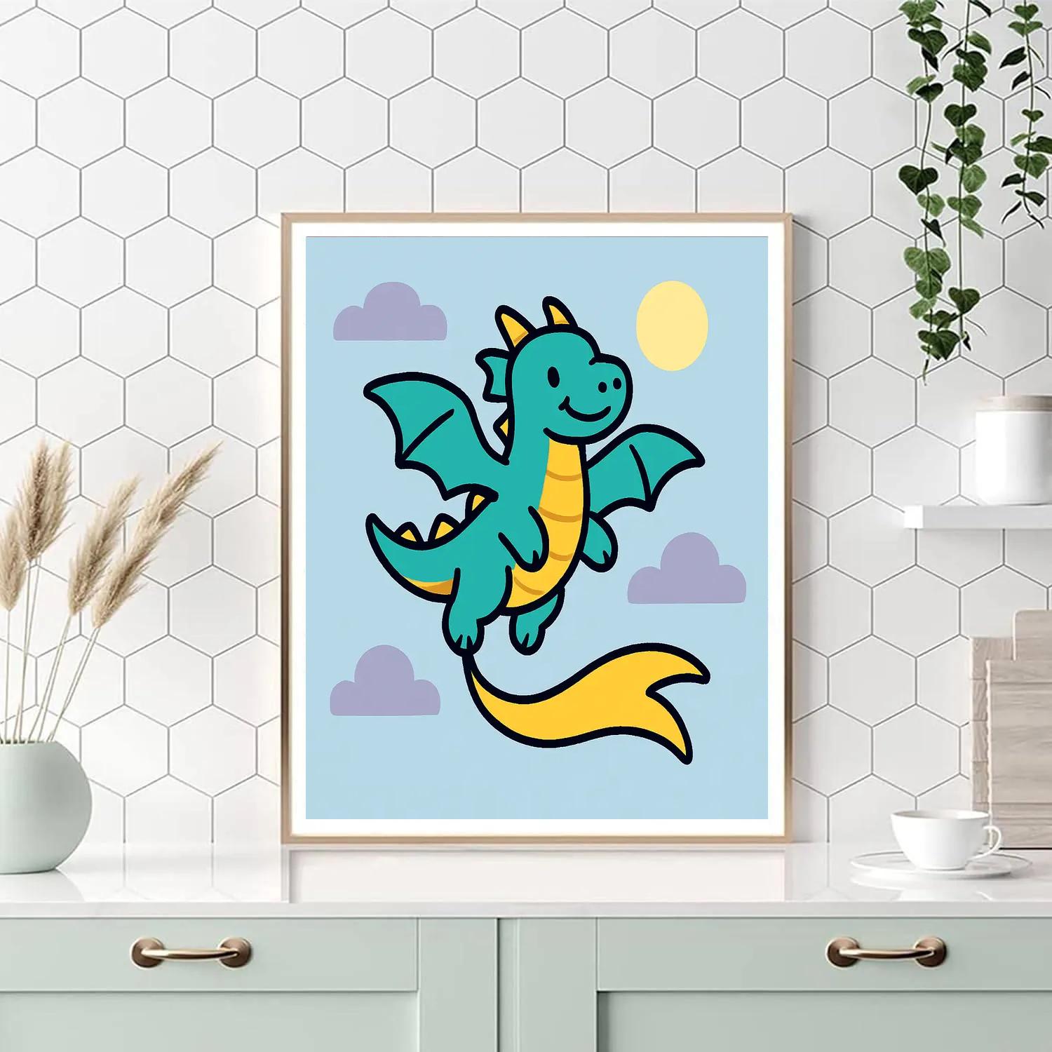 Comet Kite Dragon Painting by numbers kit