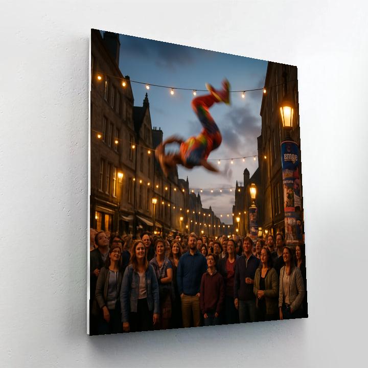 Edinburgh Festival Fringe Street Performance paint by number