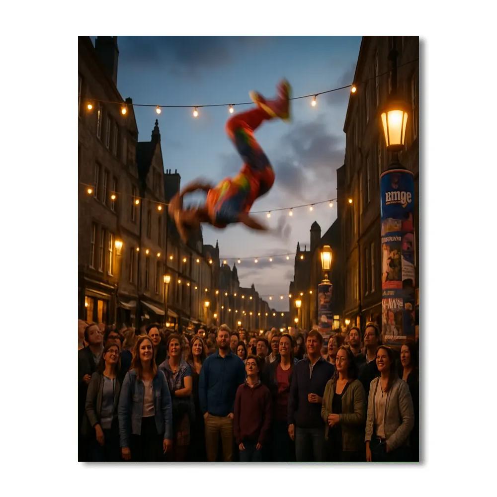 Edinburgh Festival Fringe Street Performance paint by number