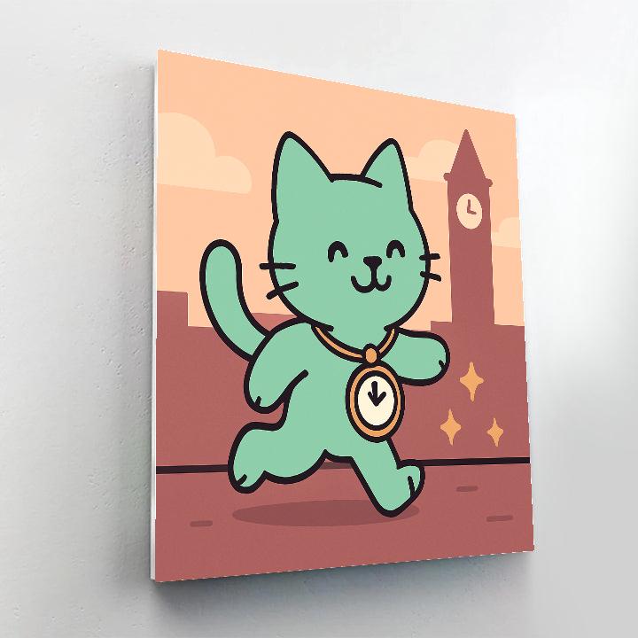 Time Traveler Cat Paint by numbers kits