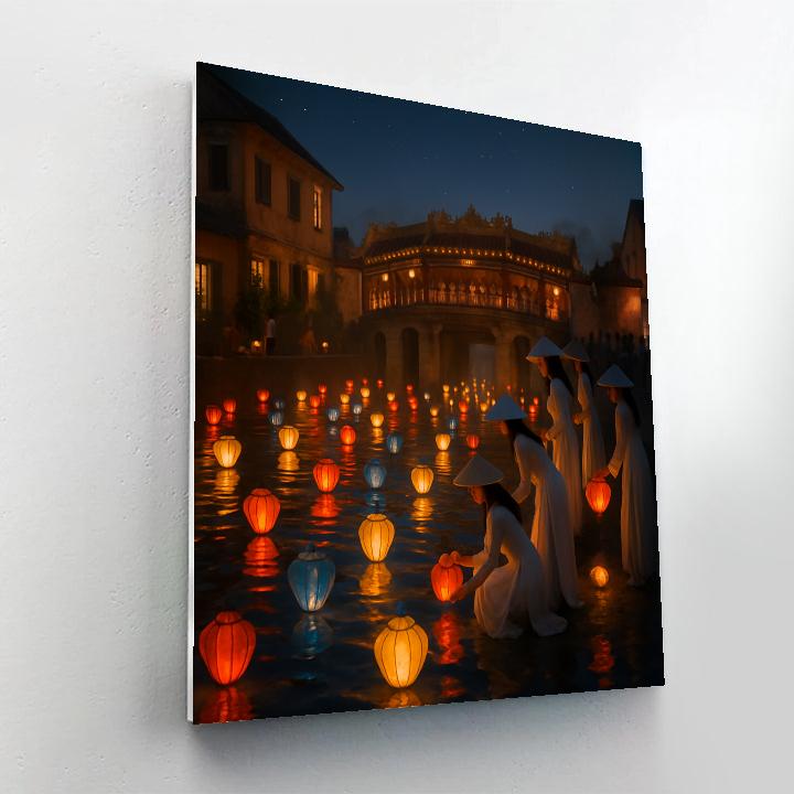 Traditional Lantern Festival In Hoi An painting number kit