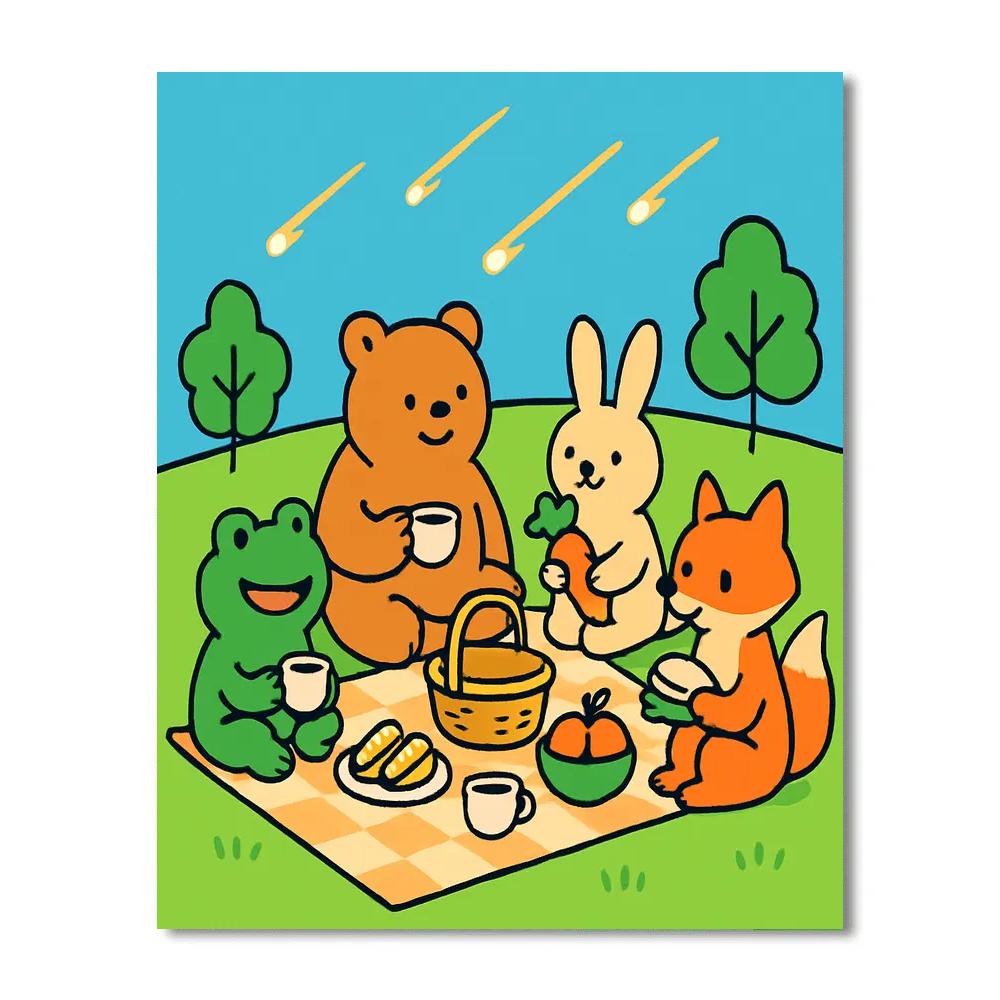 Meteor Meadow Picnic DIY paint by numbers