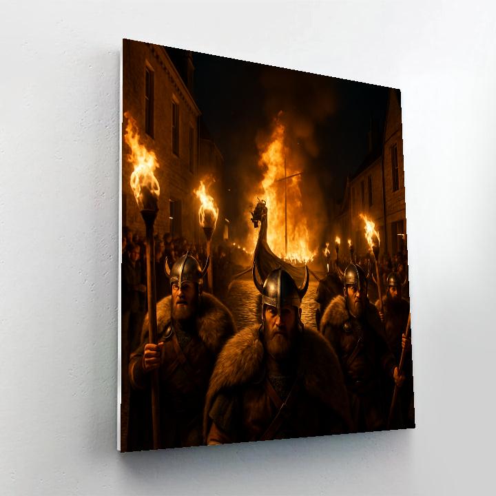 Up Helly Aa Viking Festival In Scotland painting number kit