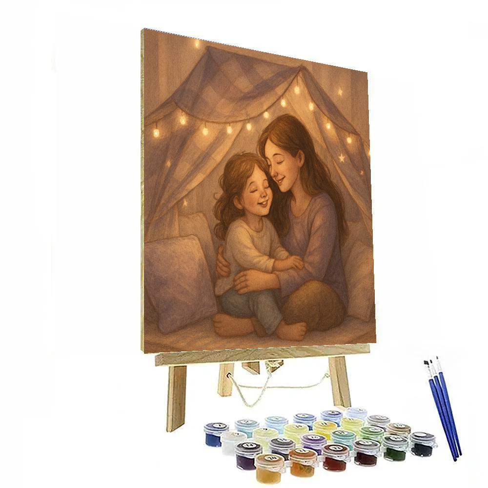 Cuddled Up With A Blanket Fort Paint by numbers kits